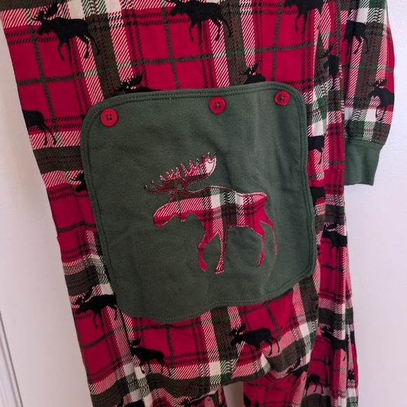 Little Blue House Red Plaid One-Piece Pajamas Size 12 - Picture 7 of 7